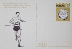 Kartka pocztowa Igrzyska Olimpijskie Rzym 1960. Reprezentacja Polski