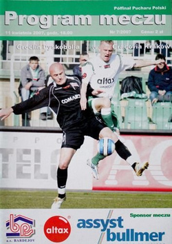 Program Groclin Dyskobolia Grodzisk Wielkopolski - KS Cracovia Puchar Polski (11.04.2007)