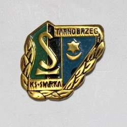 Odznaka Siarka Tarnobrzeg z wieńcem (PRL, lakier)