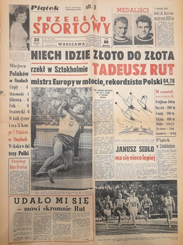 Gazeta Przegląd Sportowy (nr 132/1958) Lekkoatletyczne ME Sztokholm