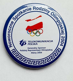 Odznaka button Noworoczne Spotkanie Rodziny Olimpijskiej 2004