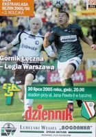 Program Górnik Łęczna - Legia Warszawa Orange Ekstraklasa (30.07.2005)