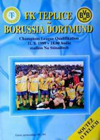 Program FK Teplice - Borussia Dortmund eliminacje Ligi Mistrzów (11.08.1999)