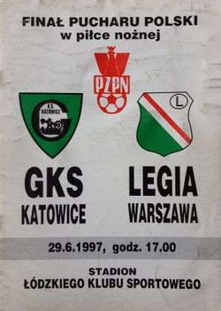 Program GKS Katowice - Legia Warszawa Finał Pucharu Polski (29.06.1997)