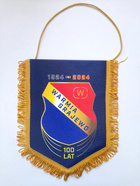 Proporczyk 100 lat KS Warmia Grajewo 1924-2024, duży (produkt oficjalny)