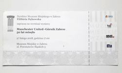 Bilet retro Wystawa Manchester United - Górnik Zabrze 50 lat minęło (27.2.2018)