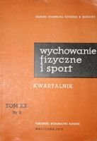 Kwartalnik "Wychowanie fizyczne i sport" Tom XX nr 2/1976