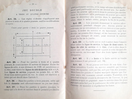 Zasady gry w tenisa (Francja, wydanie przedwojenne)