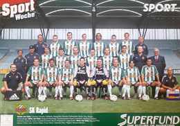 Plakat FC Admira Wacker Mödling i Rapid Wiedeń sezon 2002-2003