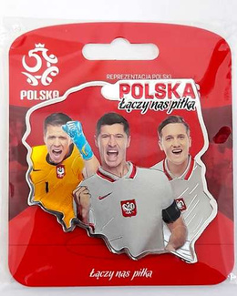 Magnes Reprezentacja Polski - Łączy nas piłka. Szczęsny Lewandowski Zieliński (oficjalny produkt licencyjny PZPN)