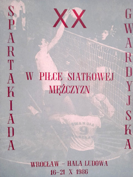 Program XX Spartakiada Gwardyjska w piłce siatkowej mężczyzn (Wrocław, 16-21.10.1986)