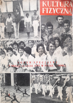 Miesięcznik Kultura Fizyczna kwiecień 1962. Numer specjalny z okazji 15-lecia AWF w Polsce