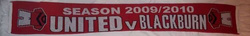 Oryginalny szalik Manchester United - Blackburn Rovers Sezon 2009/10
