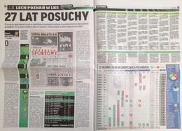 Gazeta meczowa Lech Poznań - ACF Fiorentina Liga Konferencji Europy 13 i 20.4.2023 (Przegląd Sportowy)