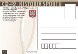 Polska - Węgry (14.05.1922) - Kolekcja Historia Sportu nr 28