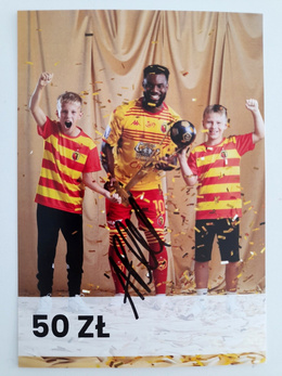 Zdjęcia Jagiellonia Białystok drużyna sezon 2024-25 z oryginalnymi autografami - zestaw 13 sztuk (produkt oficjalny)