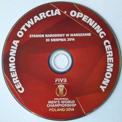 Płyta DVD Ceremonia Otwarcia Mistrzostw Świata w siatkówce mężczyzn FIVB Stadion Narodowy Warszawa 30.08.2014