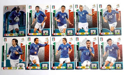 Karty piłkarze Reprezentacja Włoch 10 sztuk (UEFA Euro 2012 Panini)