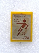 Odznaka Mistrzostwa Świata w piłce nożnej Argentyna 1978 (PRL, plastik)