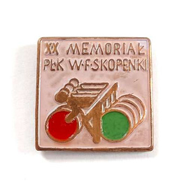 Odznaka XX Kolarski Memoriał płk. Wasyla F. Skopenki 1976 (PRL, lakier)