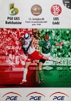Program PGE GKS Bełchatów - ŁKS Łódź Orange Ekstraklasa (26.10.2007)
