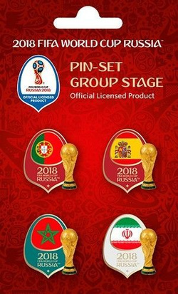 Odznaki World Cup Rosja 2018 Grupa B (produkt oficjalny) zestaw