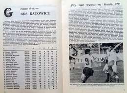 Program GKS Katowice - Śląsk Wrocław Finał Pucharu Polski (24.06.1987)
