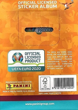 Metalowa puszka kolekcjonera i naklejki (25) Panini Euro 2020 (Tournament Edition) - wersja żółta