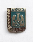 Odznaka 40 lat AZS Łódź (PRL, lakier)
