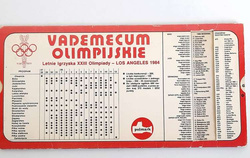 Informator Vademcum Olimpijskie 1984 z tablicami