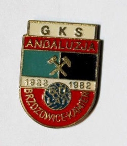 Odznaka 60 lat GKS Andaluzja Brzozowice-Kamień (PRL, lakier)