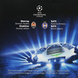 Program Szachtar Donieck - BATE Borysew, Liga Mistrzów (05.11.2014)