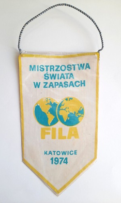 Proporczyk Mistrzostwa Świata w zapasach Katowice 1974