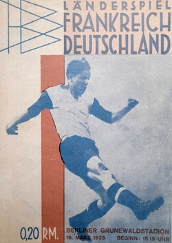 Program Niemcy - Francja mecz towarzyski (19.03.1933) - reprint