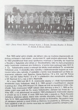75 lat piłki nożnej w Cervenym Kostelcu 1913-1988 (Czechy)