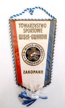 Proporczyk TS Wisła-Gwardia Zakopane. Złoty Medal Olimpijski w skokach Sapporo 1972