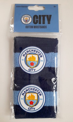 Opaska sportowa na rękę Manchester City - zestaw 2 sztuk (produkt oficjalny)