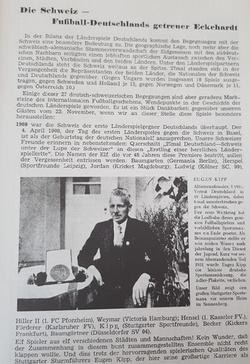 Program Niemcy - Szwajcaria mecz towarzyski 22.11.1950 (reprint)