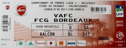Bilet Valenciennes FC - Girondins Bordeaux Ligue 1 (04.05.2014)