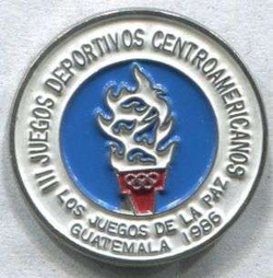 Odznaka III Igrzyska Ameryki Środkowej i Karaibów Gwatemala 1986