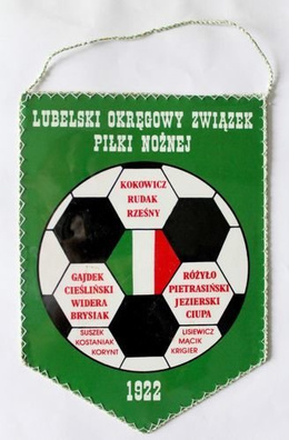 Proporczyk Mecz Jedenastka Marzeń Lublina - Old Boy'e Lublina z okazji 40 lat Polski Ludowej (1984)