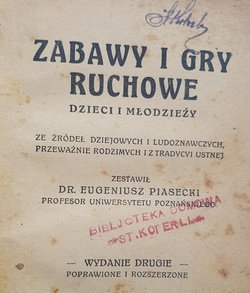 Zabawy i gry ruchowe dzieci i młodzieży (1919)