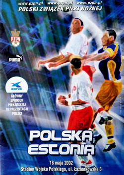 Program Polska - Estonia mecz towarzyski (18.05.2002)