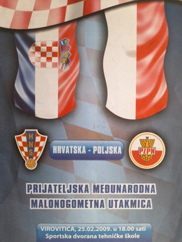 Program mecz towarzyski Chorwacja - Polska, futsal (25.2.2009)