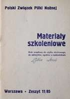 Materiały szkoleniowe PZPN Zeszyt 11/85 (do użytku wewnętrznego)