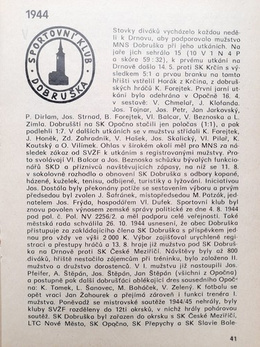 70 lat piłki nożnej w Dobrusce 1909-1979 (Czechy)