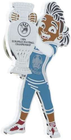 Zestaw w ramce 7 odznak logo i maskotka Euro 2020 (produkt oficjalny)