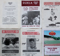 Programy Dukla Praga I i II Liga 1986-1997 (6 sztuk)