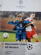 Program Manchester United - AS Monaco Liga Mistrzów (18.03.1998)