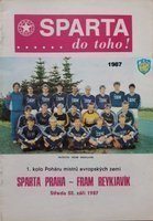 Program Sparta Praga – Fram Reykjawik Puchar Mistrzów (30.08.1987)